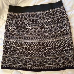 Joe Fresh Black Sweater winter knit Skirt L Large
